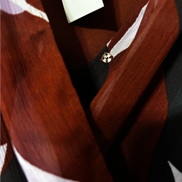 Ann Taylor Plum Floral Wrap Maxi Dress with Lavender Blooms - Picture 8 of 14